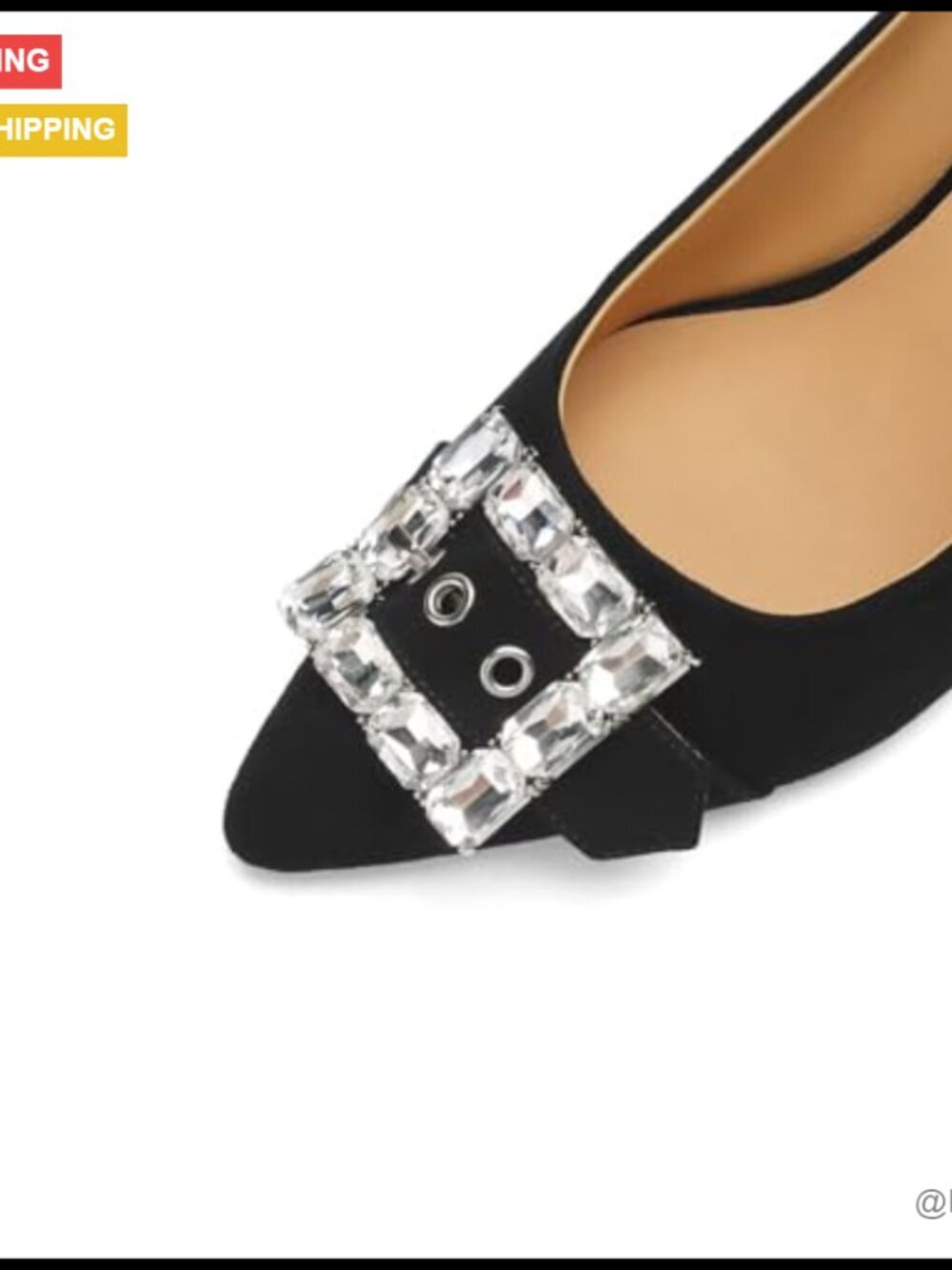 Real Leather Kitten Heels Slingback Pumps for Women - Picture 6 of 7